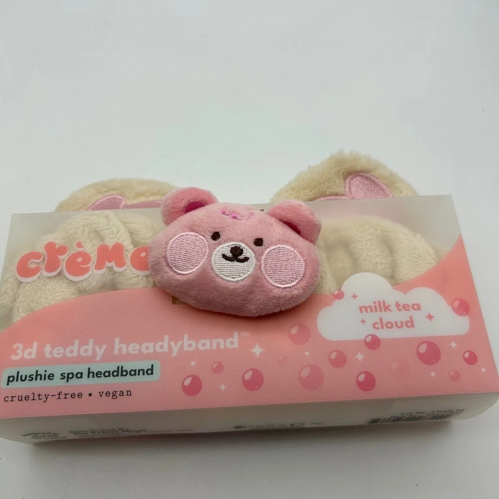 The Creme Shop 2-in-1 Daily Cleanser & 3D Teddy Plushie Spa Headband Set‎ NEW
